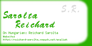 sarolta reichard business card